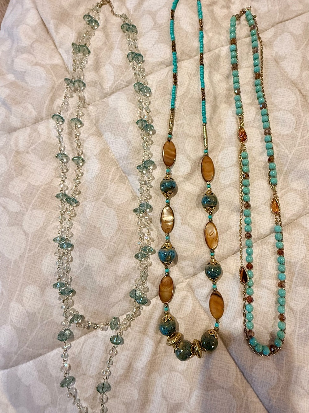 Bundle of 3 Vintage Beaded and Chrystal Necklaces